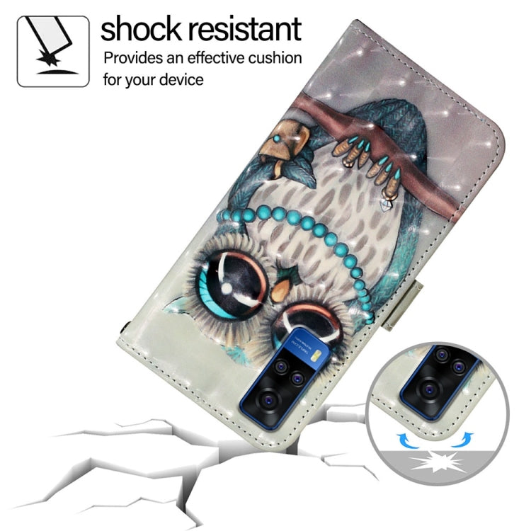 For vivo Y51 2020 India / Y51a 2021 / Y53s 4G 3D Painting Horizontal Flip Leather Phone Case