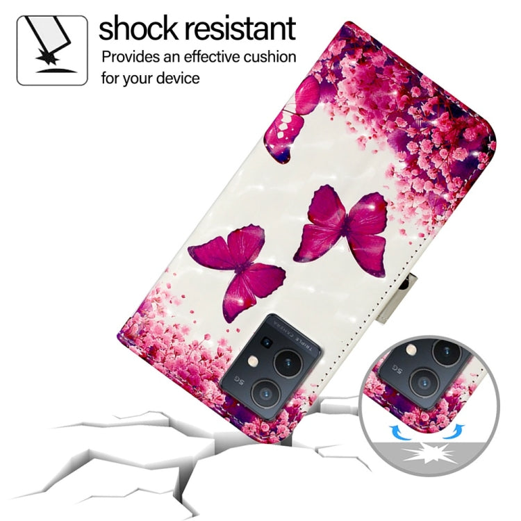 For vivo Y55 5G Global / Y55s 5G 2023 3D Painting Horizontal Flip Leather Phone Case