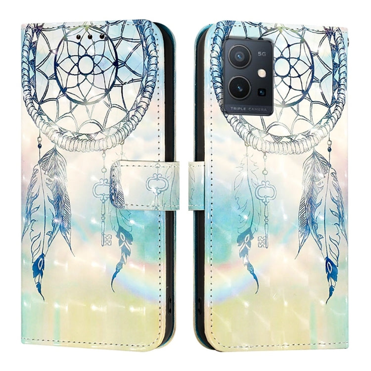 For vivo Y55 5G Global / Y55s 5G 2023 3D Painting Horizontal Flip Leather Phone Case