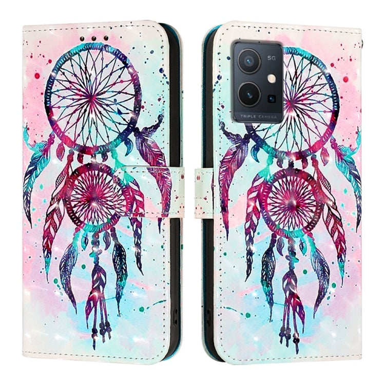 For vivo Y55 5G Global / Y55s 5G 2023 3D Painting Horizontal Flip Leather Phone Case