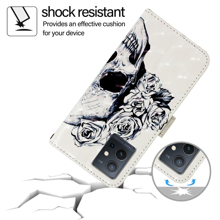 For vivo Y55 5G Global / Y55s 5G 2023 3D Painting Horizontal Flip Leather Phone Case