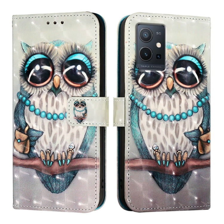 For vivo Y55 5G Global / Y55s 5G 2023 3D Painting Horizontal Flip Leather Phone Case