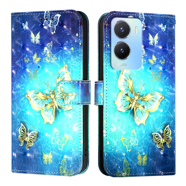 For vivo Y56 / Y16 / Y02s Global 3D Painting Horizontal Flip Leather Phone Case