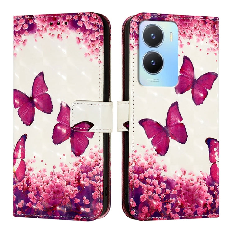 For vivo Y56 / Y16 / Y02s Global 3D Painting Horizontal Flip Leather Phone Case