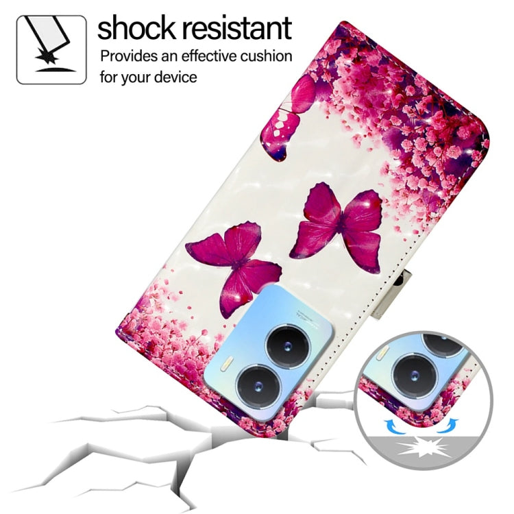 For vivo Y56 / Y16 / Y02s Global 3D Painting Horizontal Flip Leather Phone Case