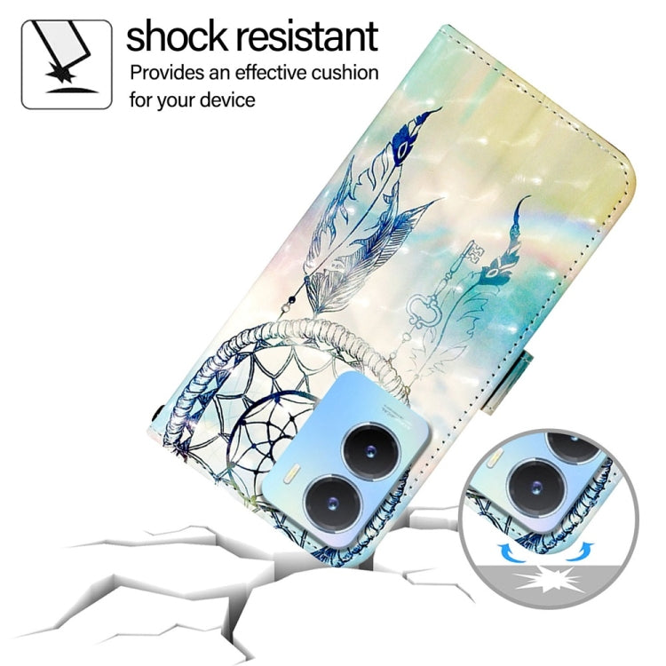 For vivo Y56 / Y16 / Y02s Global 3D Painting Horizontal Flip Leather Phone Case