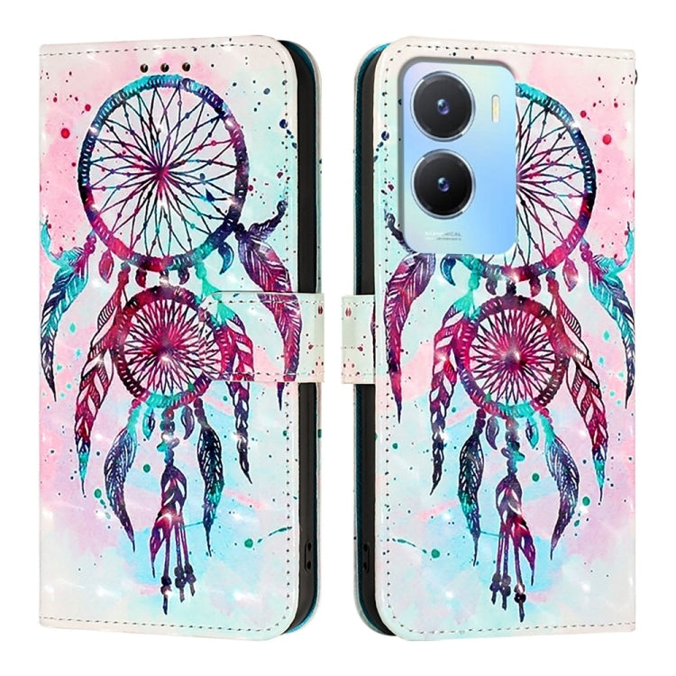 For vivo Y56 / Y16 / Y02s Global 3D Painting Horizontal Flip Leather Phone Case