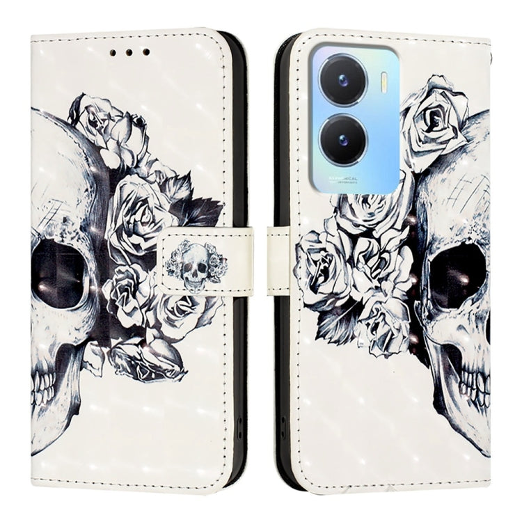 For vivo Y56 / Y16 / Y02s Global 3D Painting Horizontal Flip Leather Phone Case