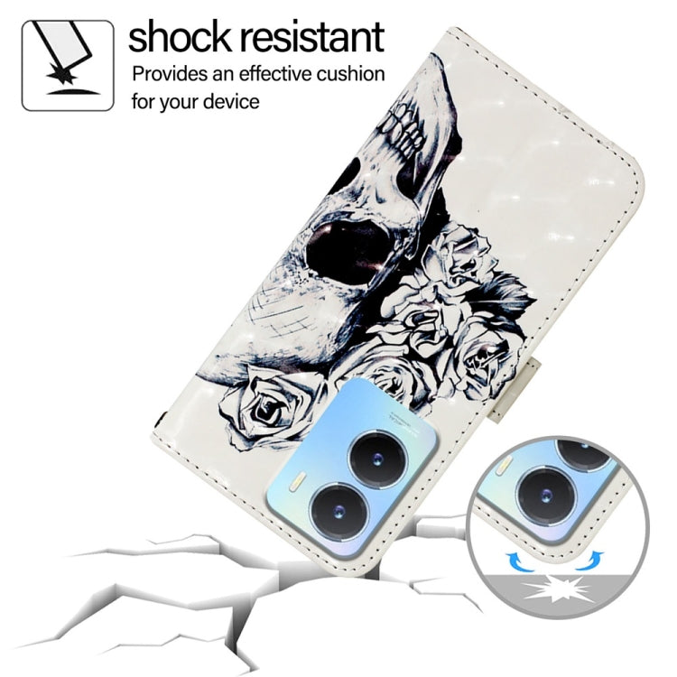 For vivo Y56 / Y16 / Y02s Global 3D Painting Horizontal Flip Leather Phone Case