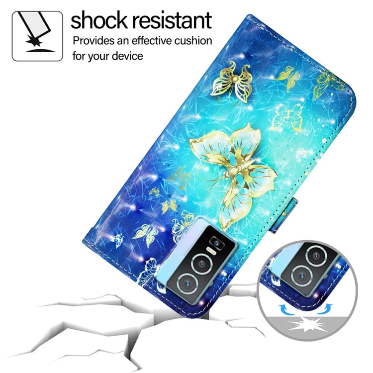 For vivo Y76 5G 3D Painting Horizontal Flip Leather Phone Case