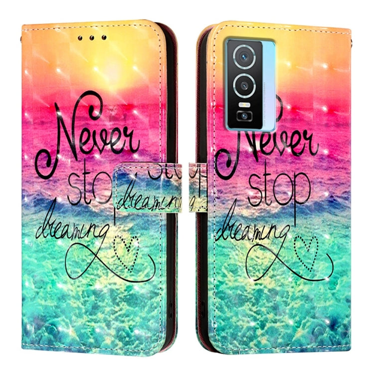 For vivo Y76 5G 3D Painting Horizontal Flip Leather Phone Case