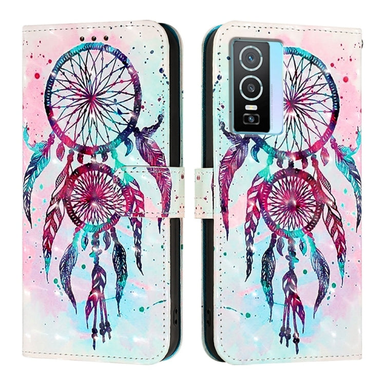 For vivo Y76 5G 3D Painting Horizontal Flip Leather Phone Case