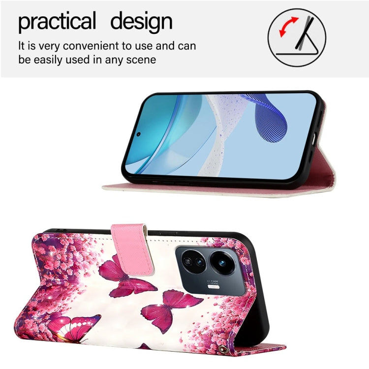 For vivo Y77 5G Global 3D Painting Horizontal Flip Leather Phone Case