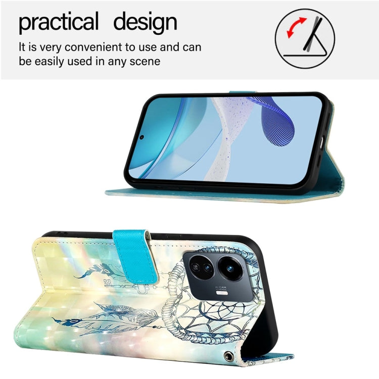 For vivo Y77 5G Global 3D Painting Horizontal Flip Leather Phone Case