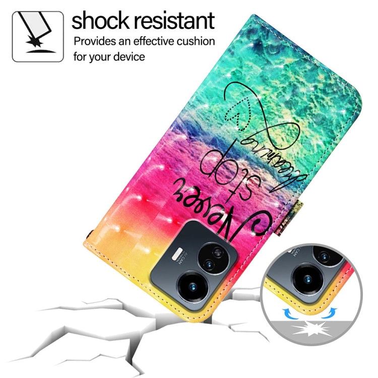For vivo Y77 5G Global 3D Painting Horizontal Flip Leather Phone Case