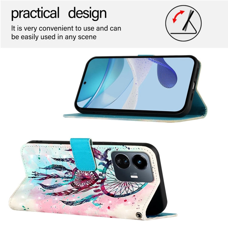 For vivo Y77 5G Global 3D Painting Horizontal Flip Leather Phone Case