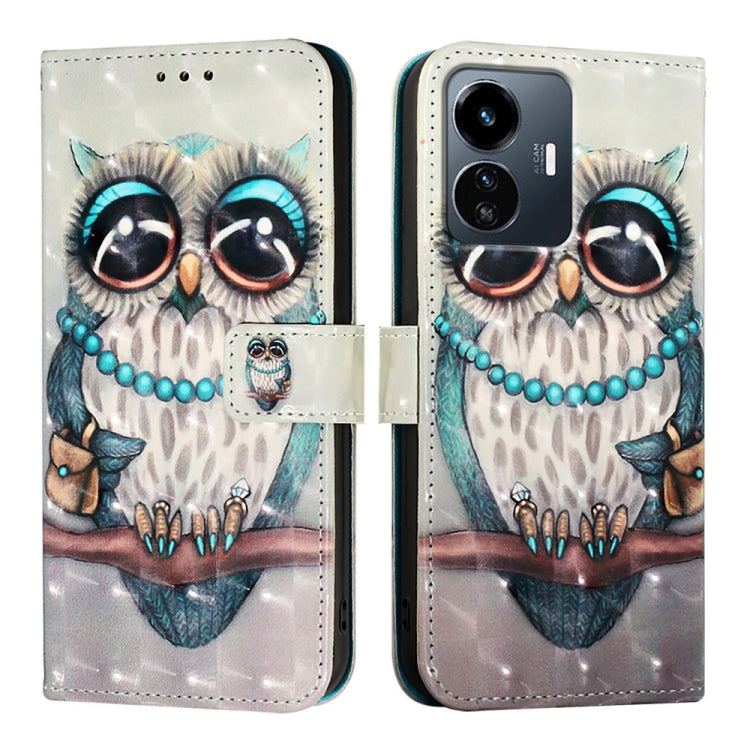 For vivo Y77 5G Global 3D Painting Horizontal Flip Leather Phone Case
