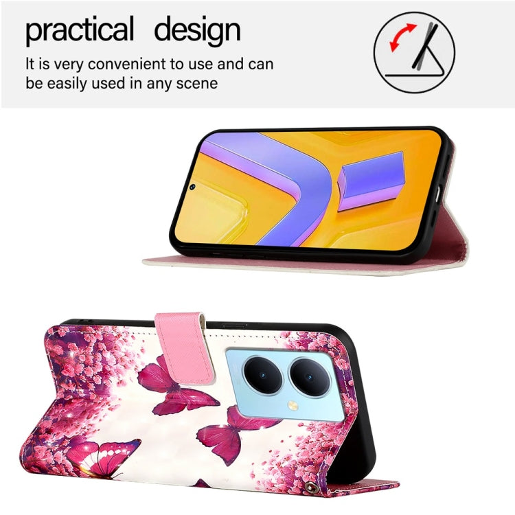 For vivo Y78 Global / Y78+ Global / V29 Lite 3D Painting Horizontal Flip Leather Phone Case