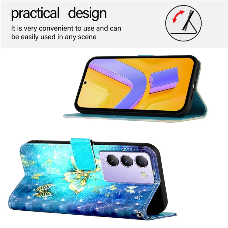 For vivo Y100 5G IDN / Y200e 5G Global 3D Painting Horizontal Flip Leather Phone Case