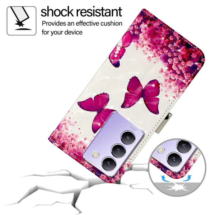 For vivo Y100 5G IDN / Y200e 5G Global 3D Painting Horizontal Flip Leather Phone Case