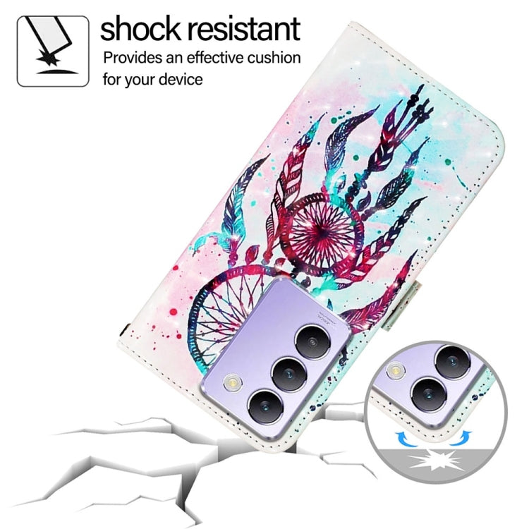 For vivo Y100 5G IDN / Y200e 5G Global 3D Painting Horizontal Flip Leather Phone Case