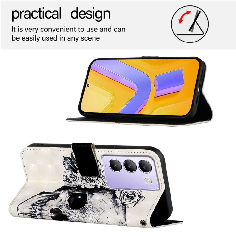 For vivo Y100 5G IDN / Y200e 5G Global 3D Painting Horizontal Flip Leather Phone Case