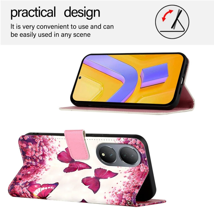 For vivo Y100 5G Global 3D Painting Horizontal Flip Leather Phone Case