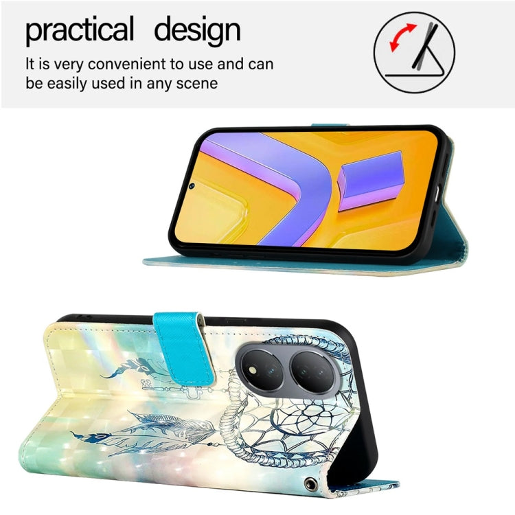 For vivo Y100 5G Global 3D Painting Horizontal Flip Leather Phone Case
