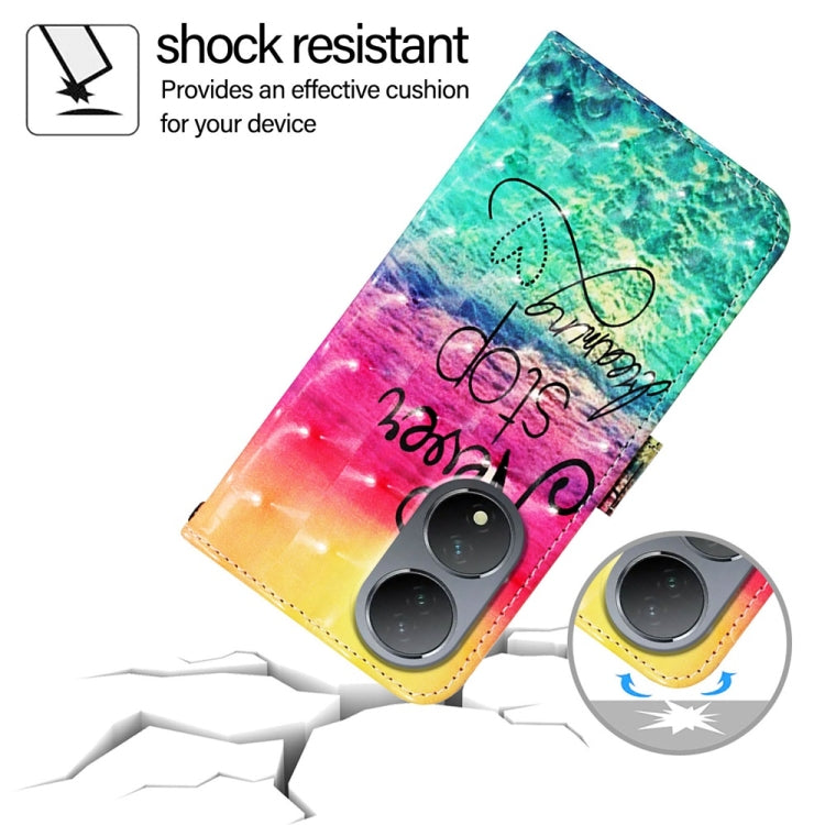 For vivo Y100 5G Global 3D Painting Horizontal Flip Leather Phone Case