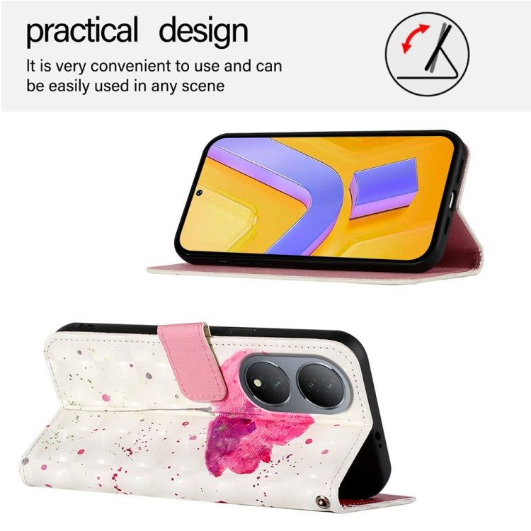 For vivo Y100 5G Global 3D Painting Horizontal Flip Leather Phone Case