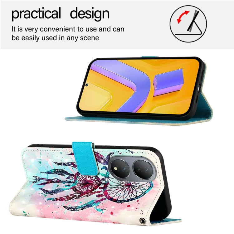 For vivo Y100 5G Global 3D Painting Horizontal Flip Leather Phone Case