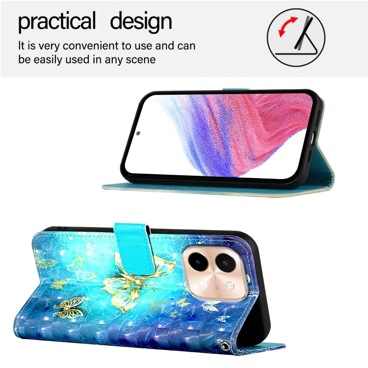 For vivo Y28 4G 3D Painting Horizontal Flip Leather Phone Case