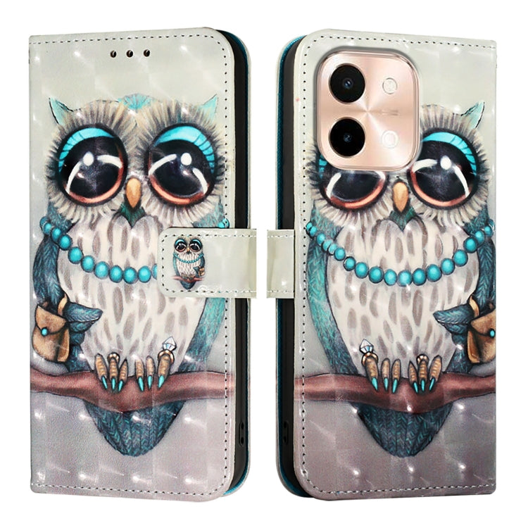 For vivo Y28 4G 3D Painting Horizontal Flip Leather Phone Case
