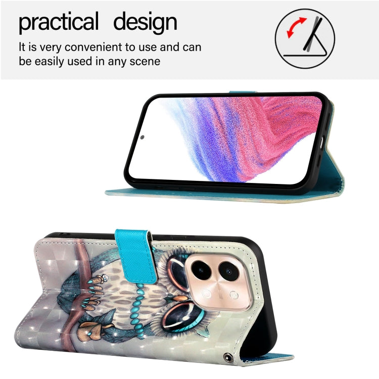 For vivo Y28 4G 3D Painting Horizontal Flip Leather Phone Case