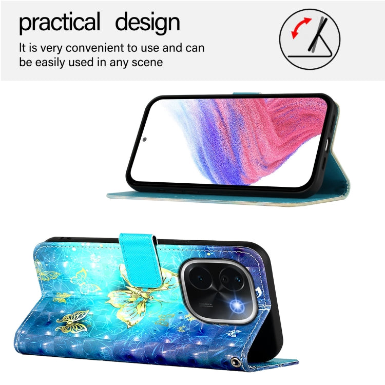 For vivo iQOO Z9s Pro 5G India 3D Painting Horizontal Flip Leather Phone Case