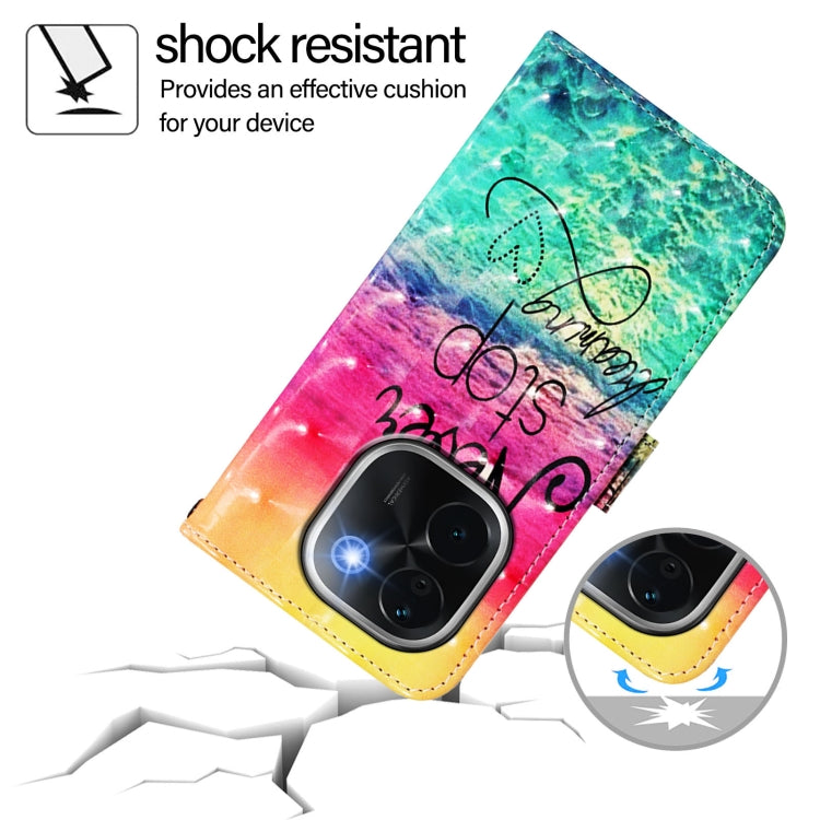 For vivo iQOO Z9s Pro 5G India 3D Painting Horizontal Flip Leather Phone Case