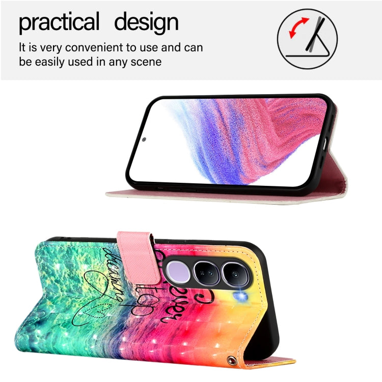 For vivo V40 Lite 5G IDN 3D Painting Horizontal Flip Leather Phone Case