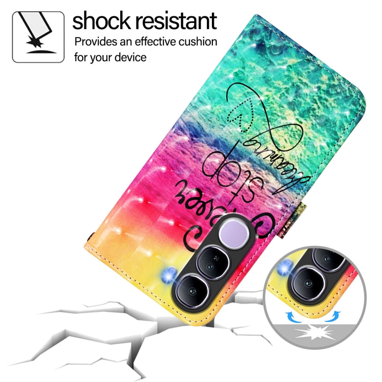 For vivo V40 Lite 5G IDN 3D Painting Horizontal Flip Leather Phone Case