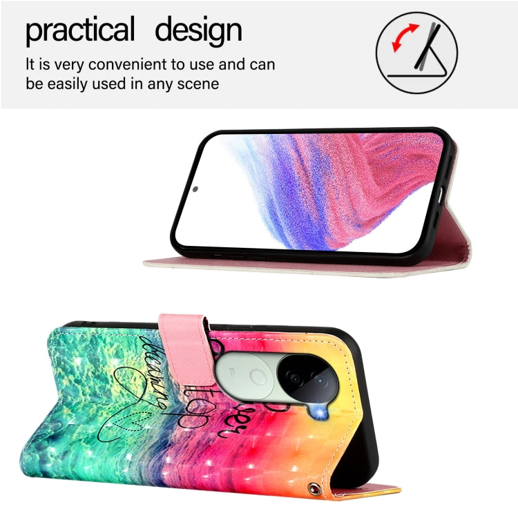 For vivo V40e 5G India 3D Painting Horizontal Flip Leather Phone Case