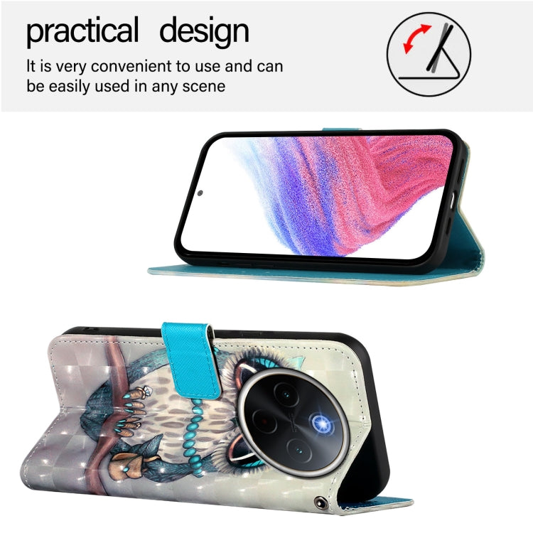 For vivo Y300 Pro 3D Painting Horizontal Flip Leather Phone Case