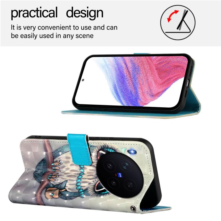 For vivo X300 3D Painting Horizontal Flip Leather Phone Case