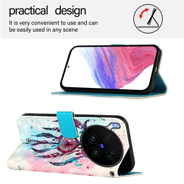 For vivo X300 Ultra 5G 3D Painting Horizontal Flip Leather Phone Case