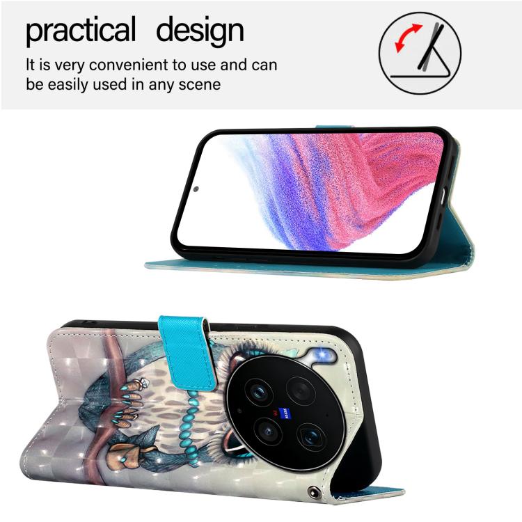 For vivo X300 Ultra 5G 3D Painting Horizontal Flip Leather Phone Case