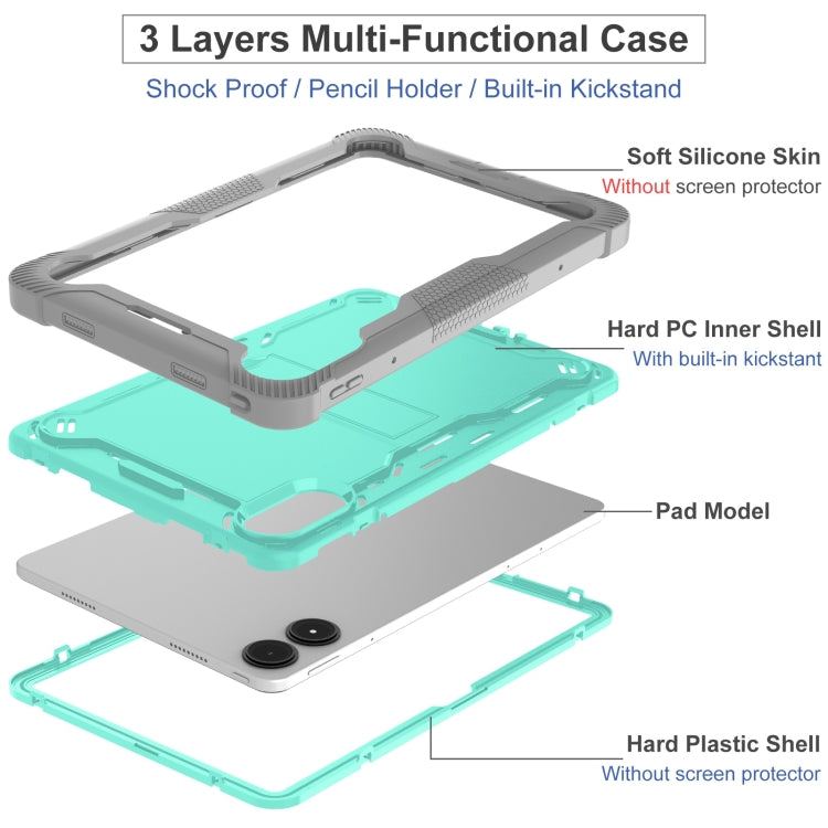 For Xiaomi Redmi Pad Pro 12.1 Shockproof Silicone Hybrid PC Tablet Case with Holder