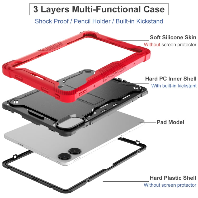 For Xiaomi Redmi Pad Pro 12.1 Shockproof Silicone Hybrid PC Tablet Case with Holder