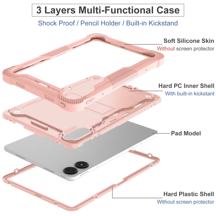 For Xiaomi Redmi Pad Pro 12.1 Shockproof Silicone Hybrid PC Tablet Case with Holder