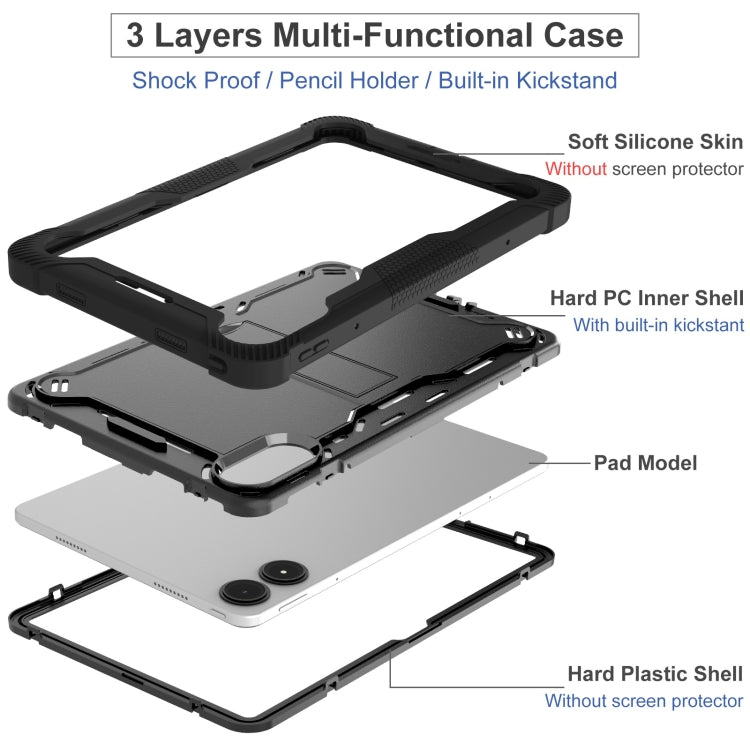For Xiaomi Redmi Pad Pro 12.1 Shockproof Silicone Hybrid PC Tablet Case with Holder