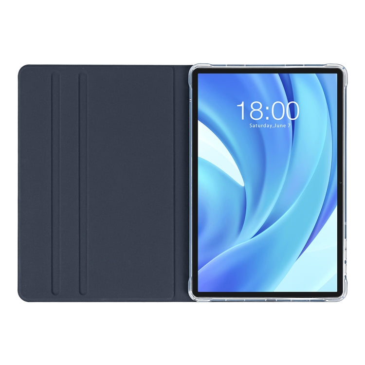 For Teclast T50 HD / T50 Max Anti-slip Texture Smart Tablet Leather Folio Case - Dark Blue