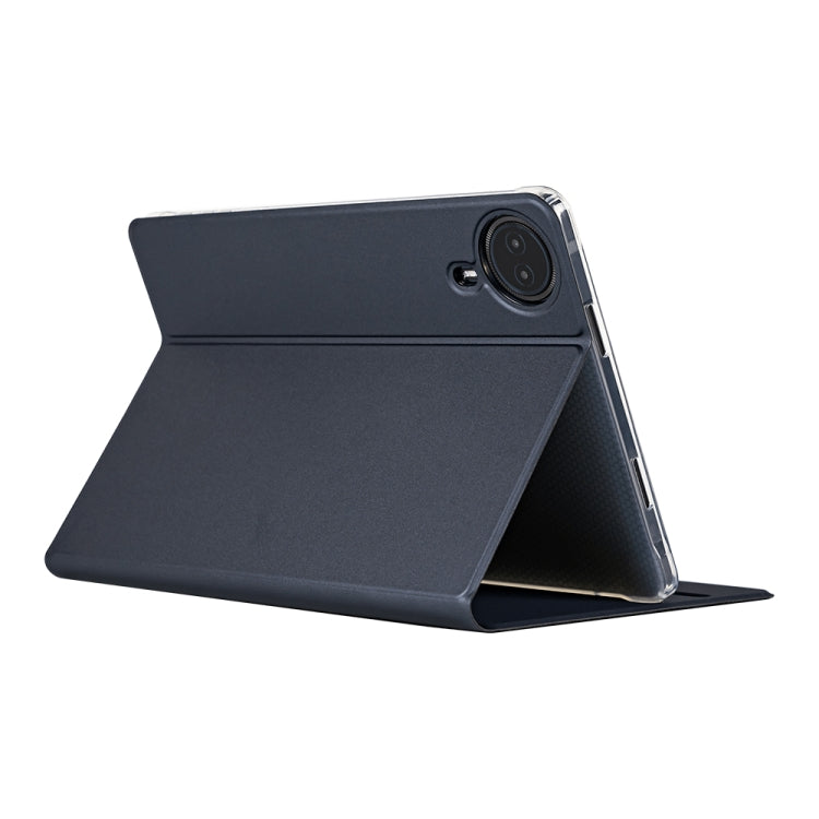 For Teclast T50 HD / T50 Max Anti-slip Texture Smart Tablet Leather Folio Case - Dark Blue