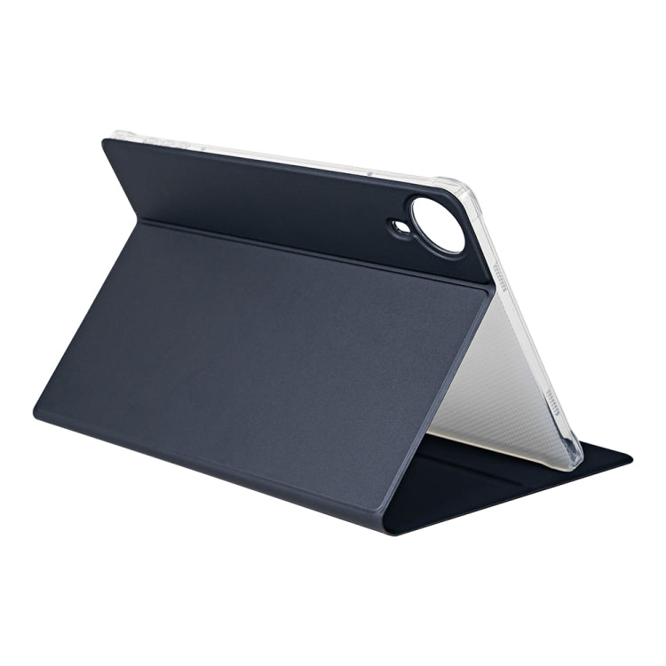 For Teclast T65 Max Anti-slip Texture Smart Tablet Leather Folio Case - Dark Blue